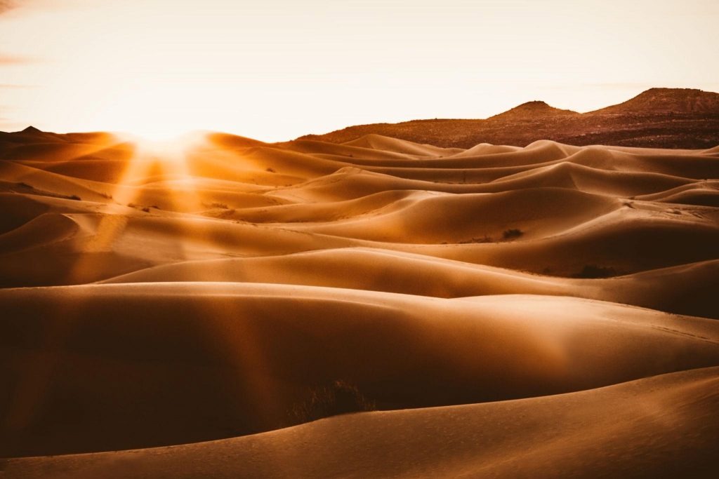 amanecer en el desierto de Merzouga