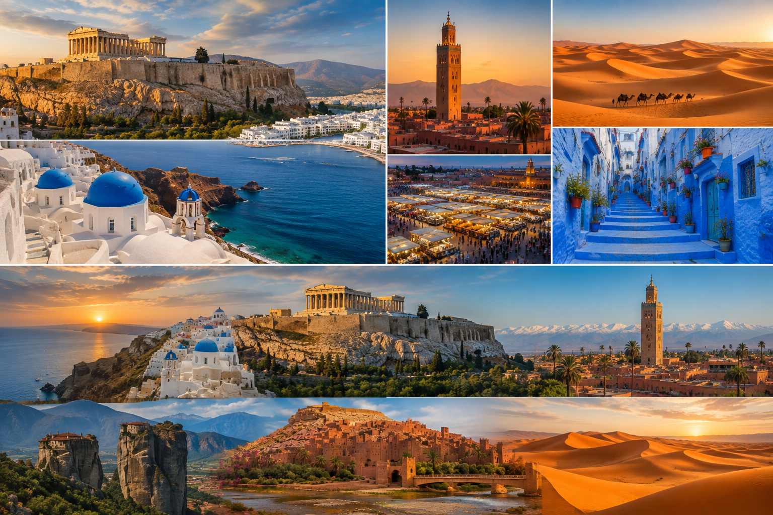 viaje Grecia y Marruecos